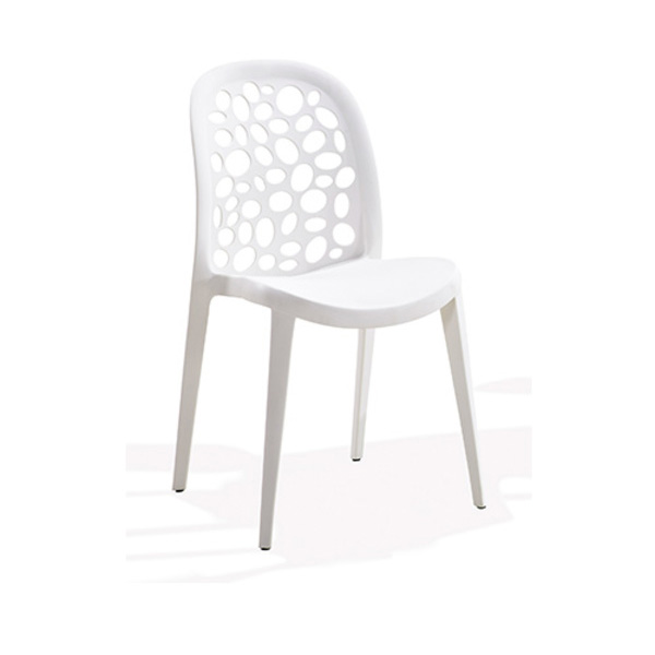 Moon Cafe Chair Plastic Stackable Poly Seating UV Resistant 