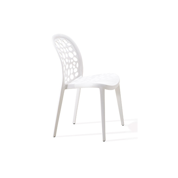 Moon Cafe Chair Plastic Stackable Poly Seating UV Resistant Moon Cafe Chair Plastic Stackable Poly Seating UV Resistant