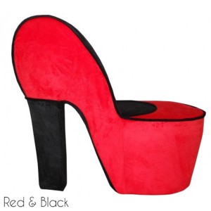 Shoe Shaped Chair Sti High Heels, Red And Black High Heel Shoe Chair