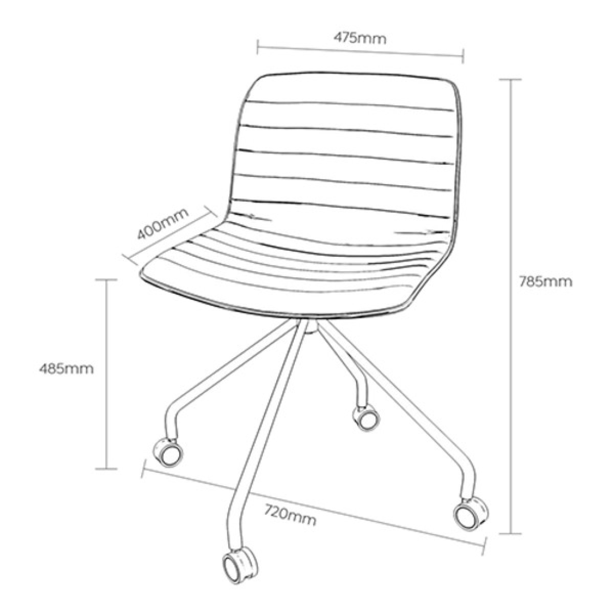 Smooth 4Leg Padded Upholstery Swivel European Visitor Chair