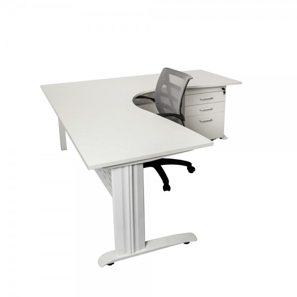 Fast Rapidline Corner Span Desk Metal Frame & Modesty Fast Rapidline Corner Span Desk Metal Frame & Modesty