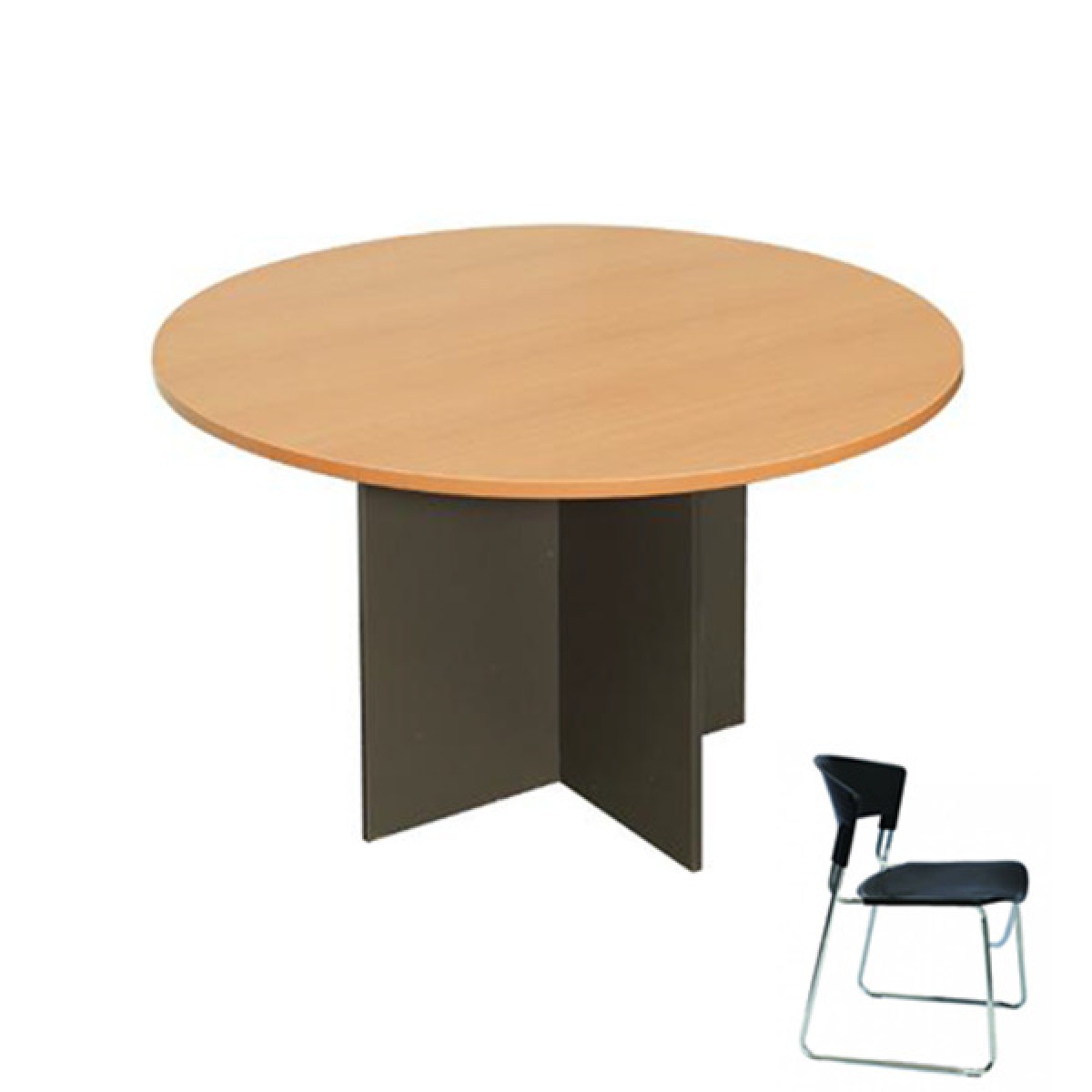 Rapidline Round Meeting Table 1200 + 6 Chairs Combo