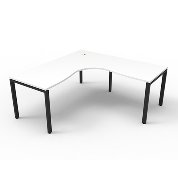 Deluxe Rapid Infinity Profile Legs 1 Person Single Sided Corner Workstation Deluxe Rapid Infinity Profile Legs 1 Person Single Sided Corner Workstation