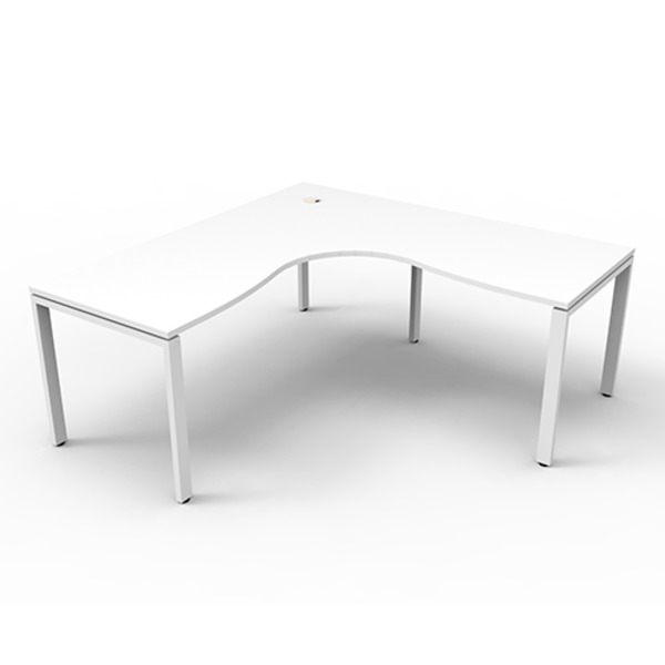 Deluxe Rapid Infinity Profile Legs 1 Person Single Sided Corner Workstation Deluxe Rapid Infinity Profile Legs 1 Person Single Sided Corner Workstation