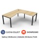 Deluxe Rapid Infinity Profile Legs 1 Person Single Sided Corner Workstation Deluxe Rapid Infinity Profile Legs 1 Person Single Sided Corner Workstation