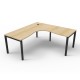 Deluxe Rapid Infinity Profile Legs 1 Person Single Sided Corner Workstation Deluxe Rapid Infinity Profile Legs 1 Person Single Sided Corner Workstation
