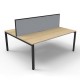 Deluxe Rapid Infinity Straight Double Sided Workstation with Screen - Profile Leg