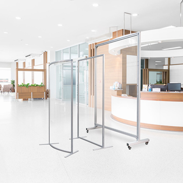 Free Standing Straight Transparent Screen Guard Partition Divider Free Standing Straight Transparent Screen Guard Partition Divider