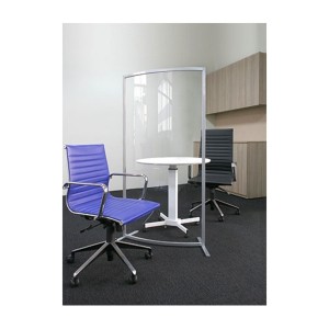 Free Standing Curved Wave Transparent Screen Guard Partition Divider Free Standing Curved Wave Transparent Screen Guard Partition Divider
