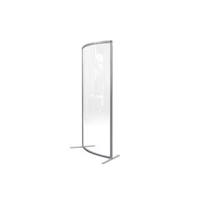 Free Standing Curved Wave Transparent Screen Guard Partition Divider Free Standing Curved Wave Transparent Screen Guard Partition Divider