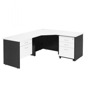 origo corner office desk workstation with hutch