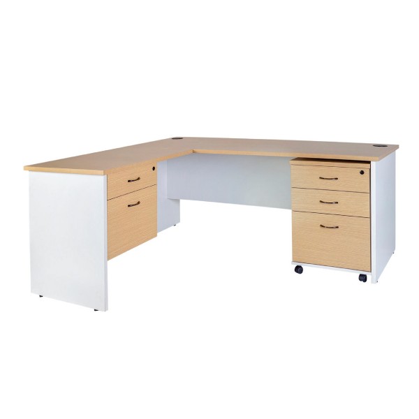 desk with storage on top