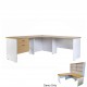 Logan Office Desk Corner Workstation with Optional Drawers & Hutch Storage 