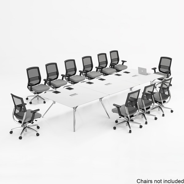 white conference table