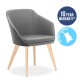 Rossetto Annette Tub Chair with Timber Legs