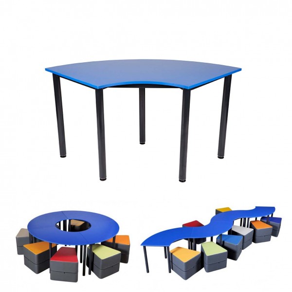 Quadrant Educational Table Classroom Study Tables with Melamine Top