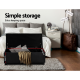Artiss PU Leather Storage Ottoman - Black Artiss PU Leather Storage Ottoman - Black