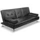 Glengowrie 3 Seater PU Leather Sofa Bed with 2 Cup Holder Glengowrie 3 Seater PU Leather Sofa Bed with 2 Cup Holder