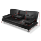 Glengowrie 3 Seater PU Leather Sofa Bed with 2 Cup Holder Glengowrie 3 Seater PU Leather Sofa Bed with 2 Cup Holder