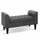 Artiss Fabric Storage Ottoman - Grey Artiss Fabric Storage Ottoman - Grey