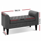 Artiss Fabric Storage Ottoman - Grey Artiss Fabric Storage Ottoman - Grey