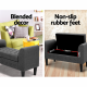 Artiss Fabric Storage Ottoman - Grey Artiss Fabric Storage Ottoman - Grey