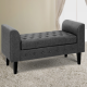Artiss Fabric Storage Ottoman - Grey Artiss Fabric Storage Ottoman - Grey