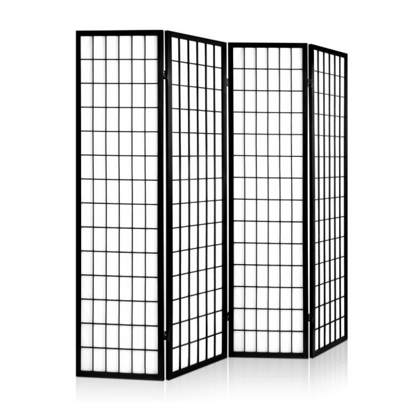 4 Panel Room Divider Partition Screen - Balck 4 Panel Room Divider Partition Screen - Balck