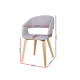 Set of 2 Unique Dining Chairs - Light Grey Set of 2 Unique Dining Chairs - Light Grey