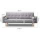 3 Seater Sofa Bed Folding Couch Lounge Faux Linen Fabric 3 Seater Sofa Bed Folding Couch Lounge Faux Linen Fabric