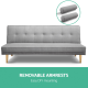 3 Seater Sofa Bed Folding Couch Lounge Faux Linen Fabric 3 Seater Sofa Bed Folding Couch Lounge Faux Linen Fabric