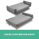 3 Seater Sofa Bed Folding Couch Lounge Faux Linen Fabric 3 Seater Sofa Bed Folding Couch Lounge Faux Linen Fabric
