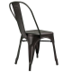 Set of 4 Replica Tolix Metal Dining Visitor Cafe Chairs - Gunmetal