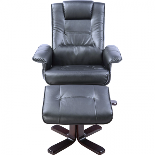 Massage Chair Recliner Ottoman Lounge with Footrest - Black Massage Chair Recliner Ottoman Lounge with Footrest - Black