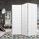 3 Panel Wooden Office Room Home Divider Partition Screen - White 3 Panel Wooden Office Room Home Divider Partition Screen - White