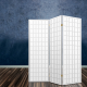 3 Panel Wooden Office Room Home Divider Partition Screen - White 3 Panel Wooden Office Room Home Divider Partition Screen - White