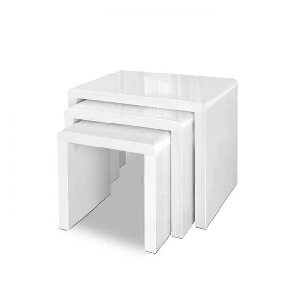 white gloss coffee table set