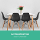 6 Seater Rectangular Beech Timber Dining Meeting Office Table