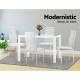 Artiss 5 Piece Dining Table Set - White Artiss 5 Piece Dining Table Set - White