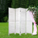 Artiss Room Divider Privacy Screen Foldable Partition 4 Panel Stand - White Artiss Room Divider Privacy Screen Foldable Partition 4 Panel Stand - White