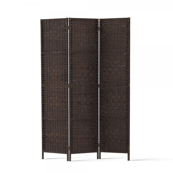 Artiss 3 Panel Room Divider Partition Screen - Brown Artiss 3 Panel Room Divider Partition Screen - Brown