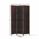 Artiss 3 Panel Room Divider Partition Screen - Brown Artiss 3 Panel Room Divider Partition Screen - Brown