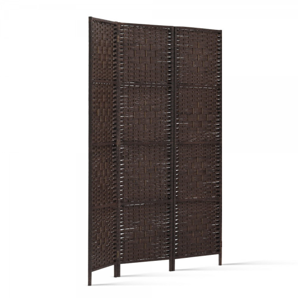 Artiss 3 Panel Room Divider Partition Screen - Brown Artiss 3 Panel Room Divider Partition Screen - Brown