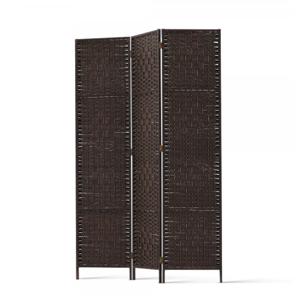 Artiss 3 Panel Room Divider Partition Screen - Brown Artiss 3 Panel Room Divider Partition Screen - Brown