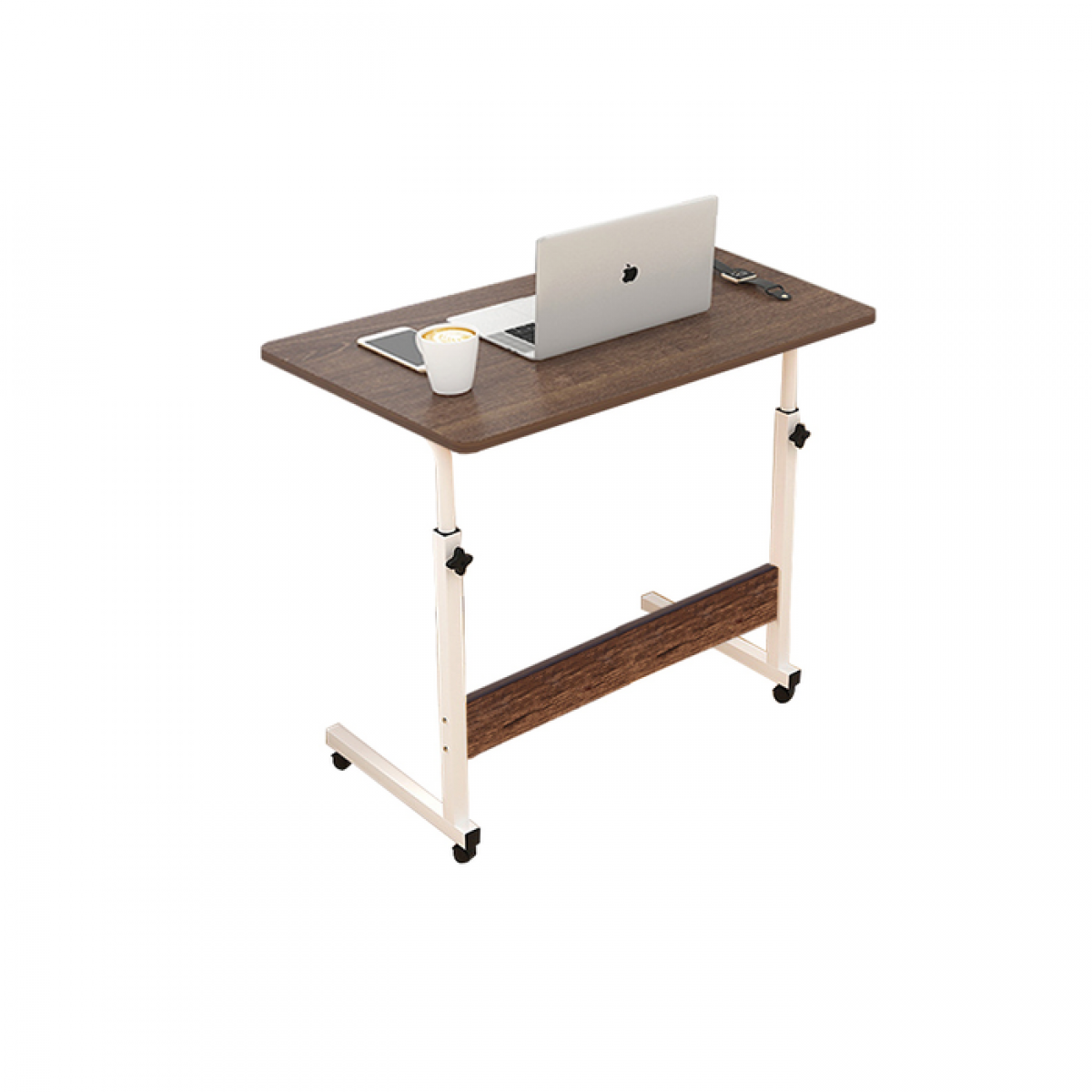 Wood Height Adjustable C Table Computer Office Study Desk PC Laptop