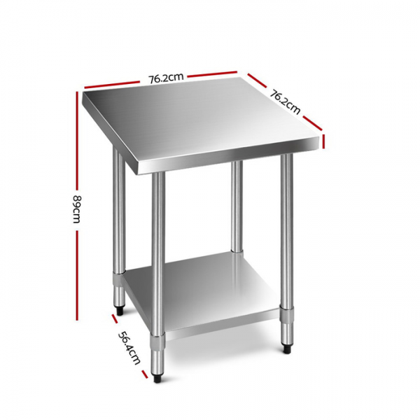 Cefito 762 x 762mm Commercial Stainless Steel Bench Cefito 762 x 762mm Commercial Stainless Steel Bench
