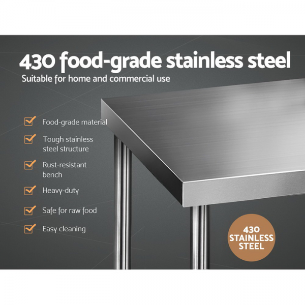 Cefito 762 x 762mm Commercial Stainless Steel Bench Cefito 762 x 762mm Commercial Stainless Steel Bench