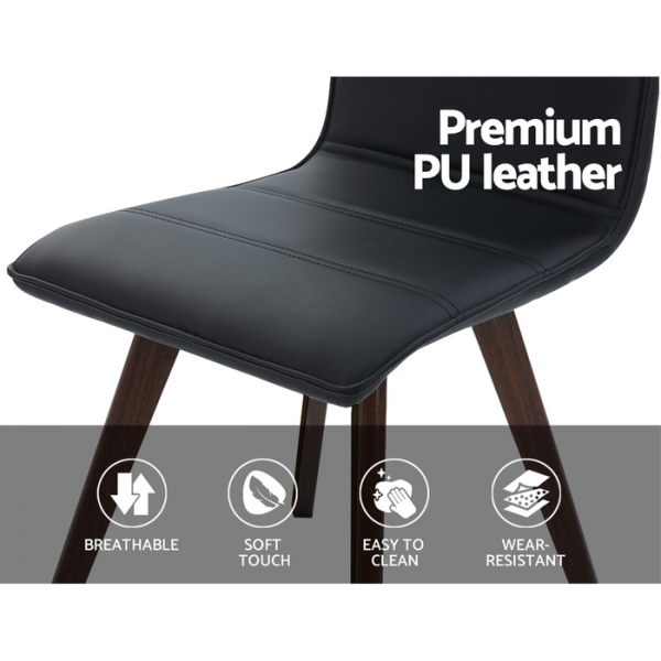 Artiss PU Leather Retro Dining Chairs Set of 2