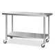 Cefito 304 Stainless Steel Bench Food Prep Table with Wheels Cefito 304 Stainless Steel Bench Food Prep Table with Wheels