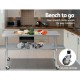 Cefito 304 Stainless Steel Bench Food Prep Table with Wheels Cefito 304 Stainless Steel Bench Food Prep Table with Wheels